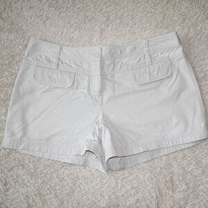 Women's Size 12 Cream Ann Taylor LOFT 4" Inseam Shorts, 100% Cotton, Like New